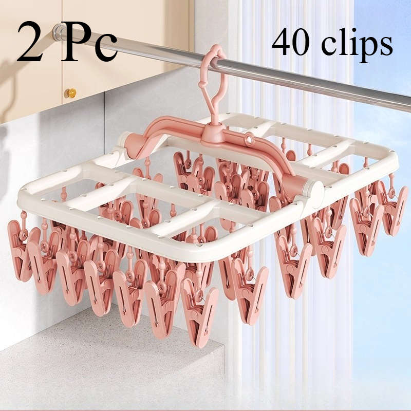Clothes Rack Sakura Pink 40 Clips Quantity 2 Pcs