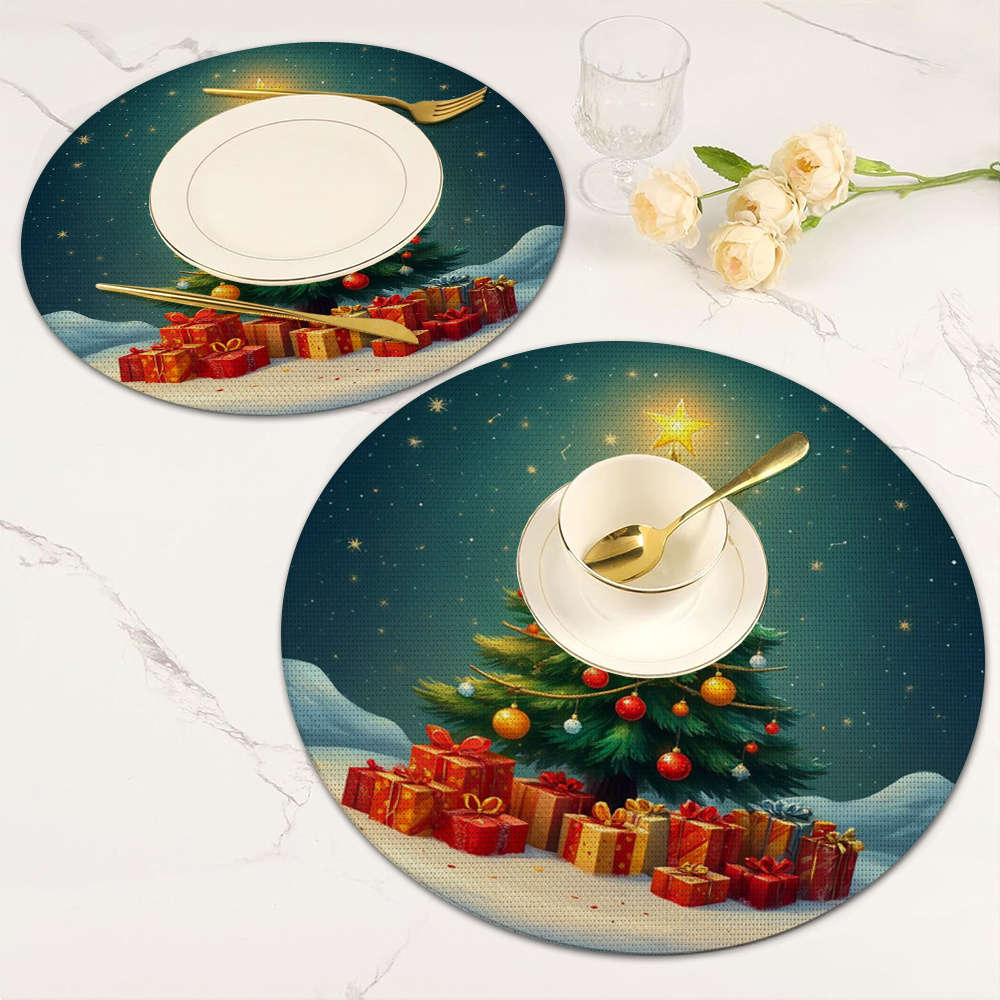 Christmas Tablecloth Items Yx 6Pcs