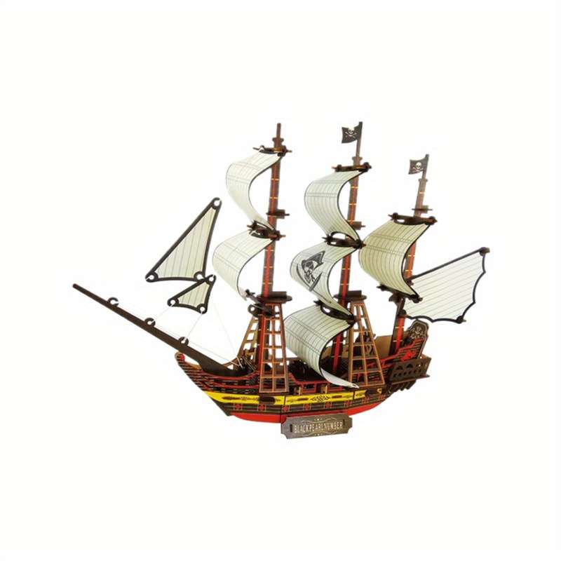 3D Jigsaw Puzzle Model Ship Color Pirate Ship