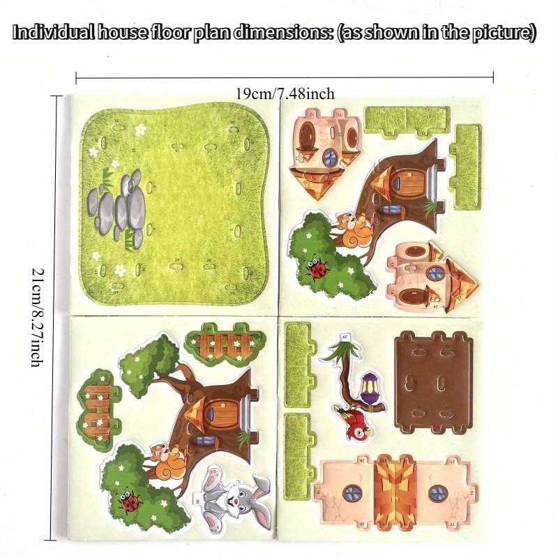 Building Toy Architectural Model Toy Set Model Random Quantity 4 Pcs