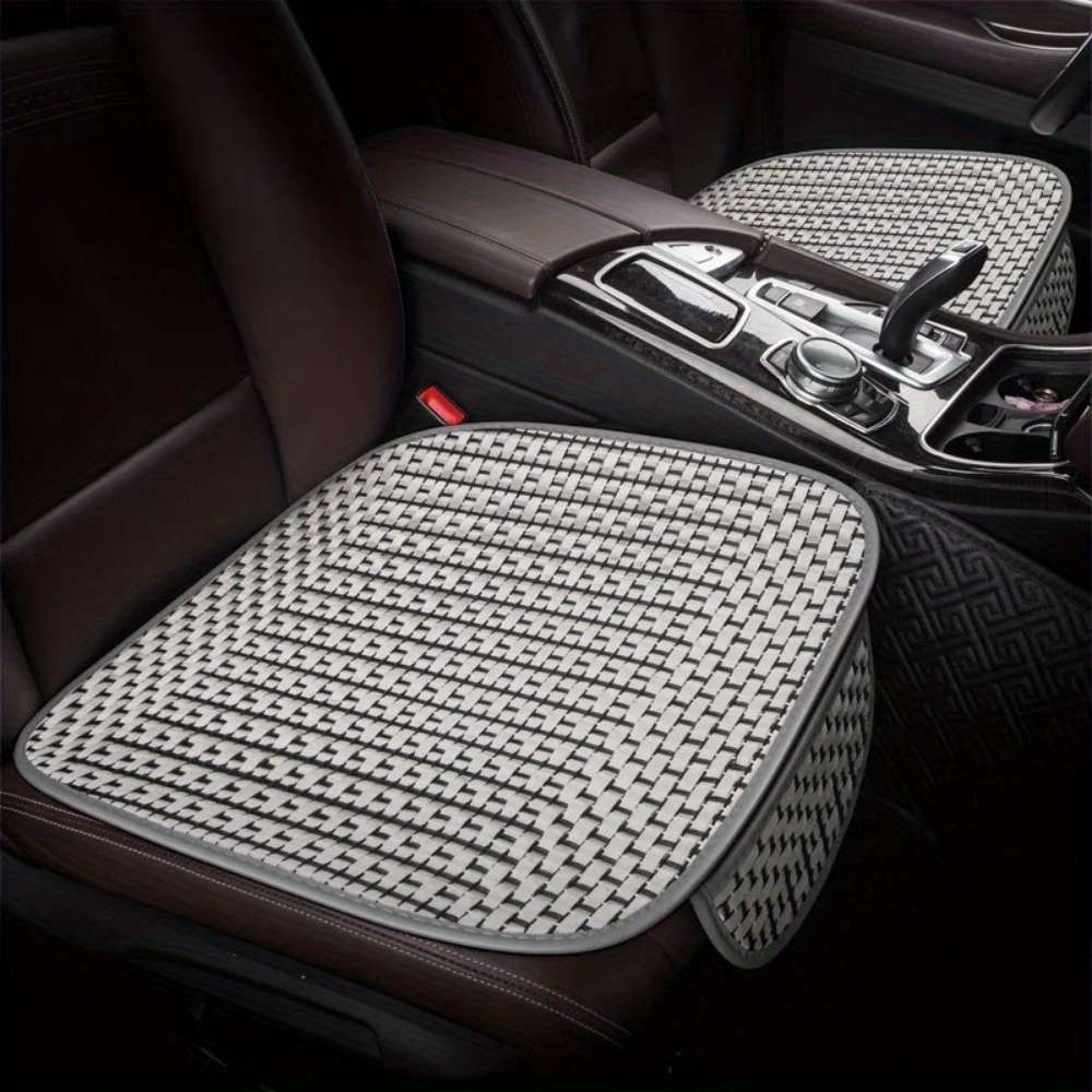 Car Seat Cushion Silver Square Pad 2Pcs