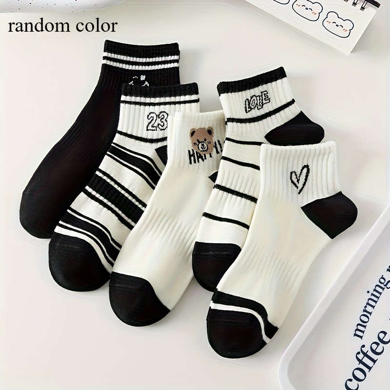 Women S Socks Color 5 Pairs Of Random Mixed Colors Size Onesize