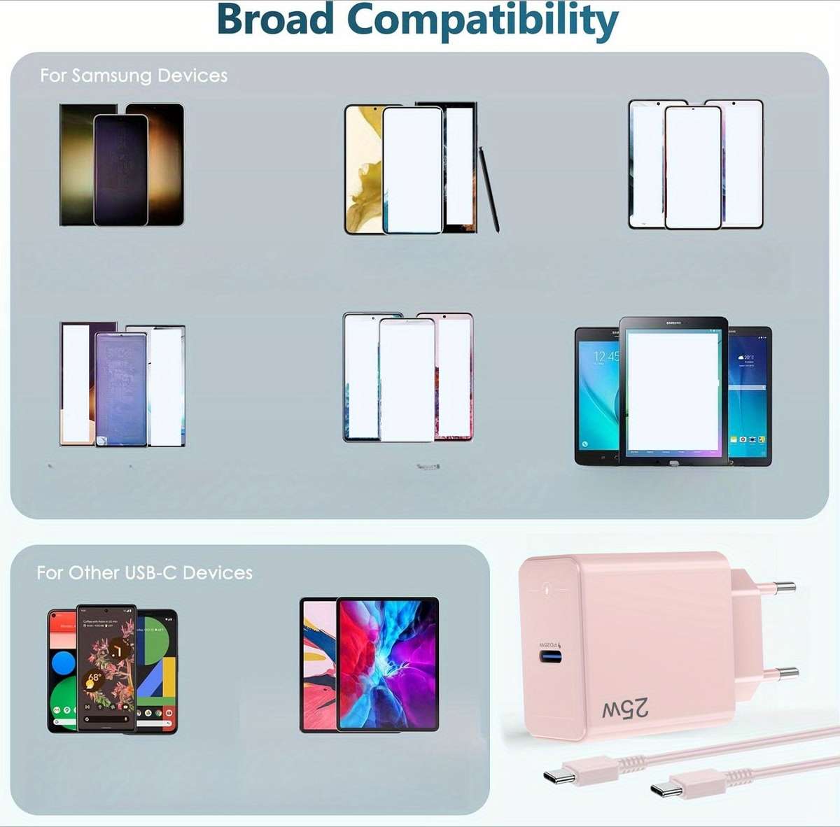 Charger Items Pink Charger Add 1.5M Cable