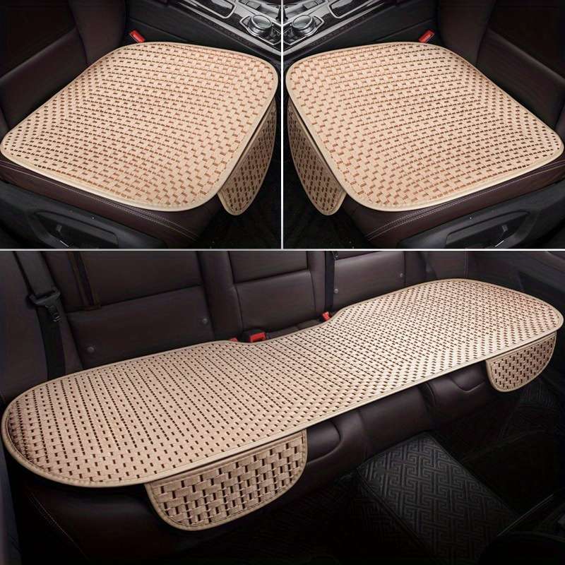 Car Seat Cushion Silver Square Pad 2Pcs