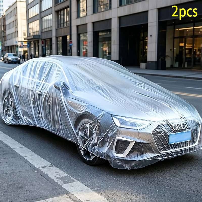 Car Cover Color Transparent White 2Pcs