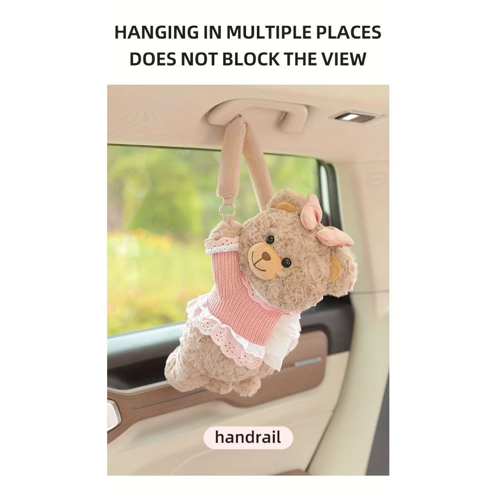 Car Tissue Box Color Pink Bear Items Tissue Box