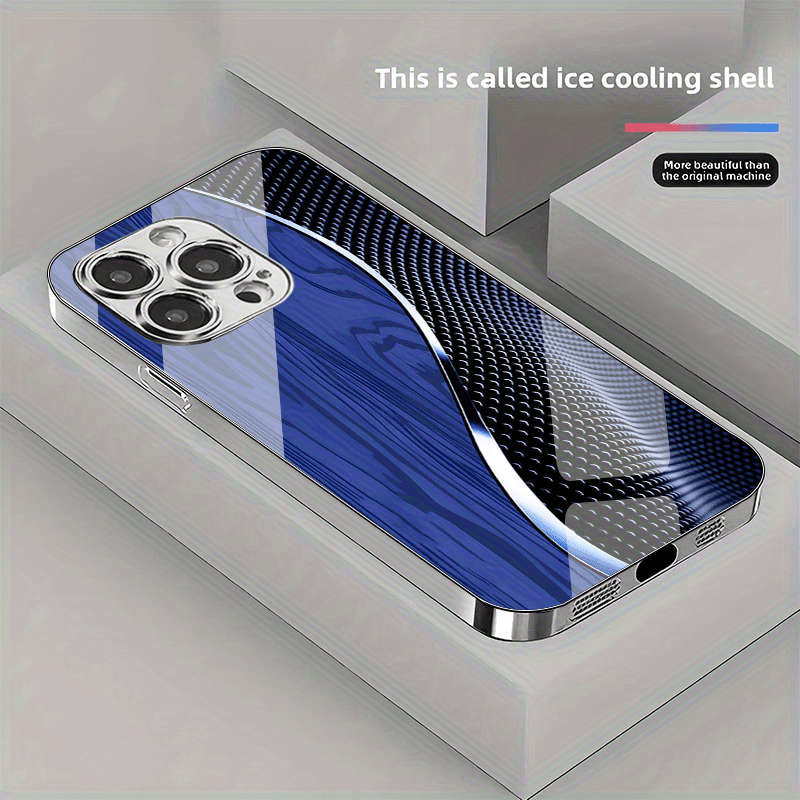 1Pc Multicolor  For iPhone 11 Wood Grain Phone Case