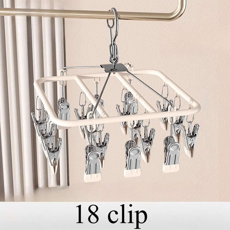 Clothes Rack 18 Clips White