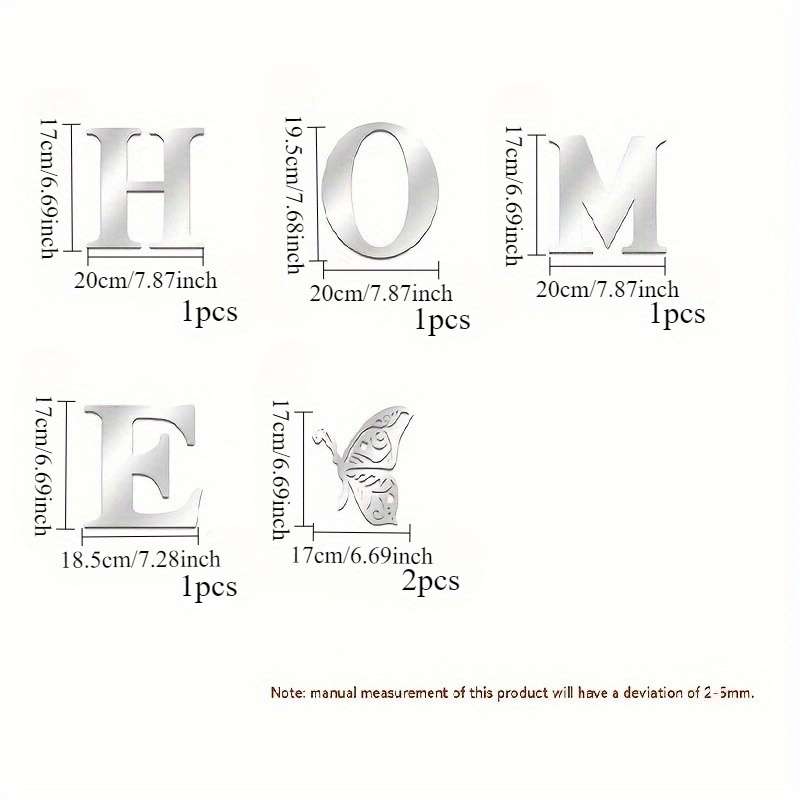 Wall Stickers Color Silveryhtzcj6Pcsset