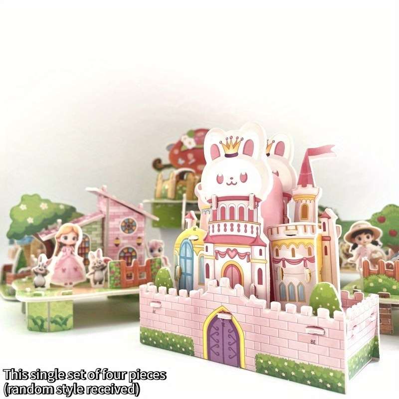 Building Toy Architectural Model Toy Set Model Random Quantity 4 Pcs