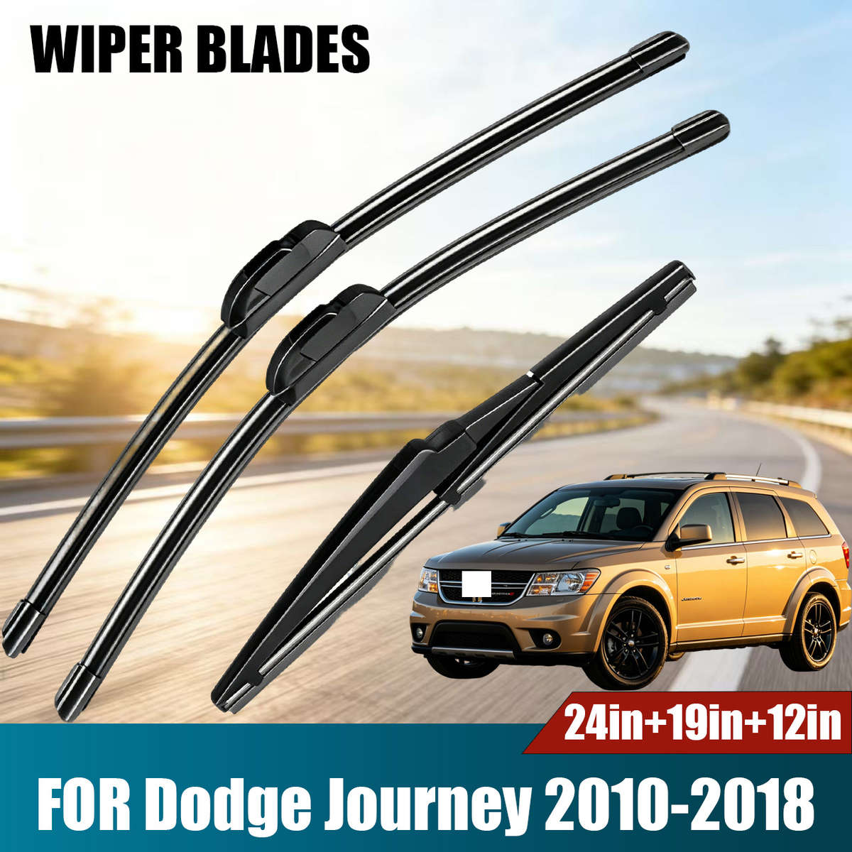 Windshield Wipers Color 3Pcs 24 19 12