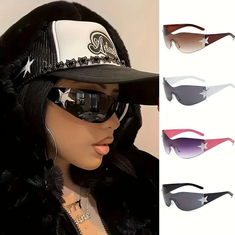 Glasses Color Black Pink White 3Pc