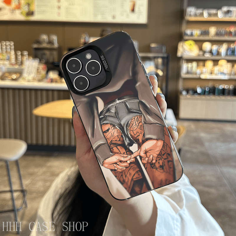 1Pc Mixed Color  For iPhone 16 IMD Tattoo Phone Case