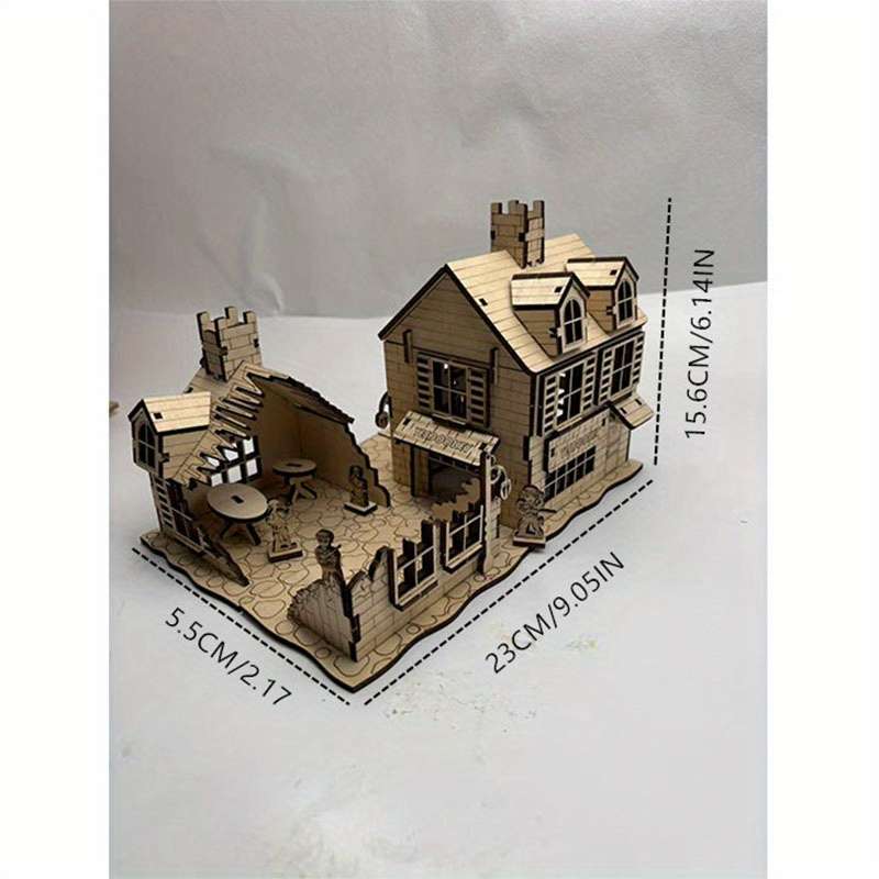 3D Building Model Puzzle Set Items War House