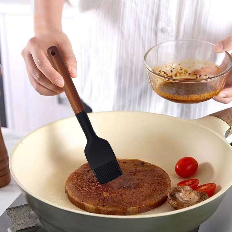 Baking Brush Color Blackwooden Handle Large Oil Brush