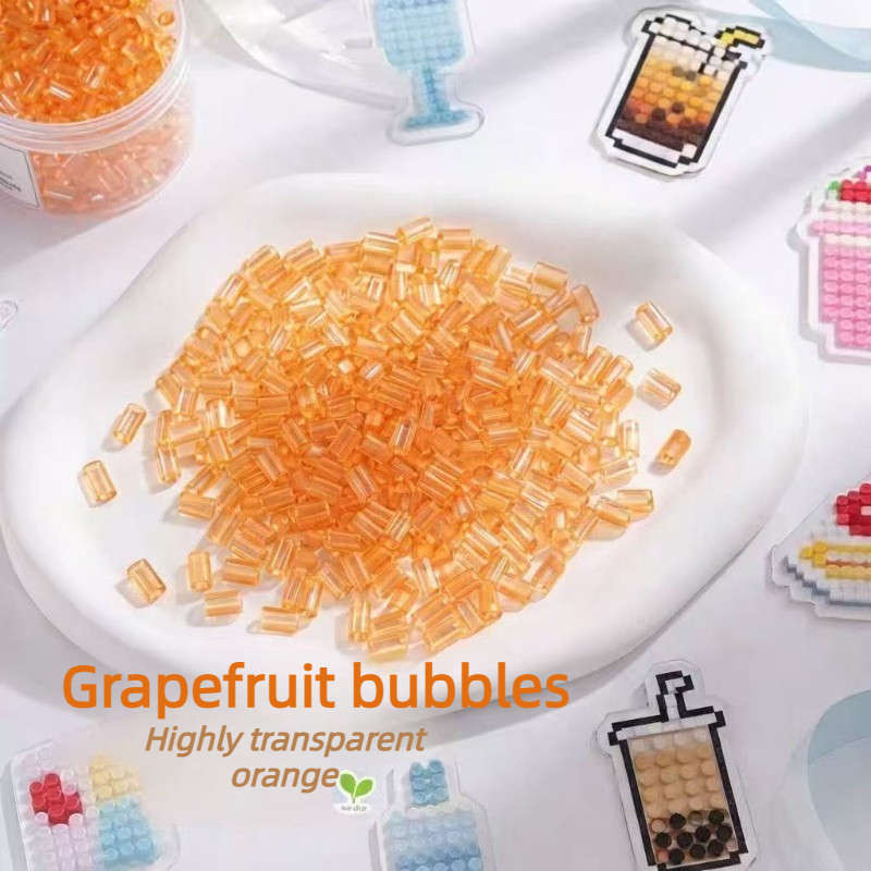 Perler Bead Set High Transparency Orange 2Pcs