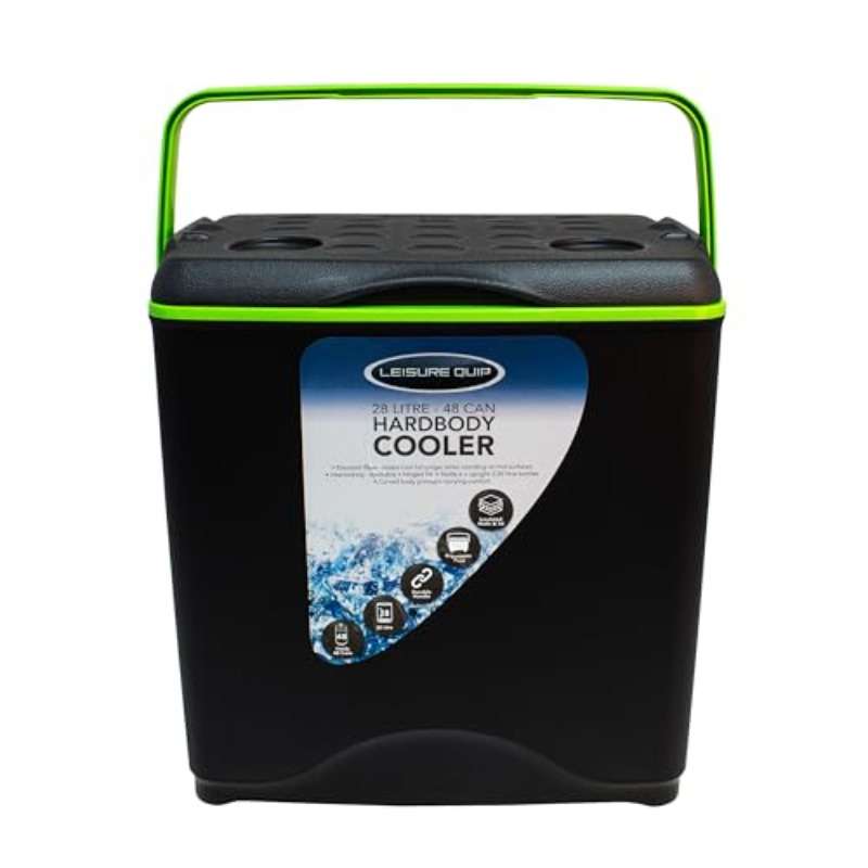 28 Liter Hardbody Cooler Box Handle Black Green Non Woven Fabric Cupro Material