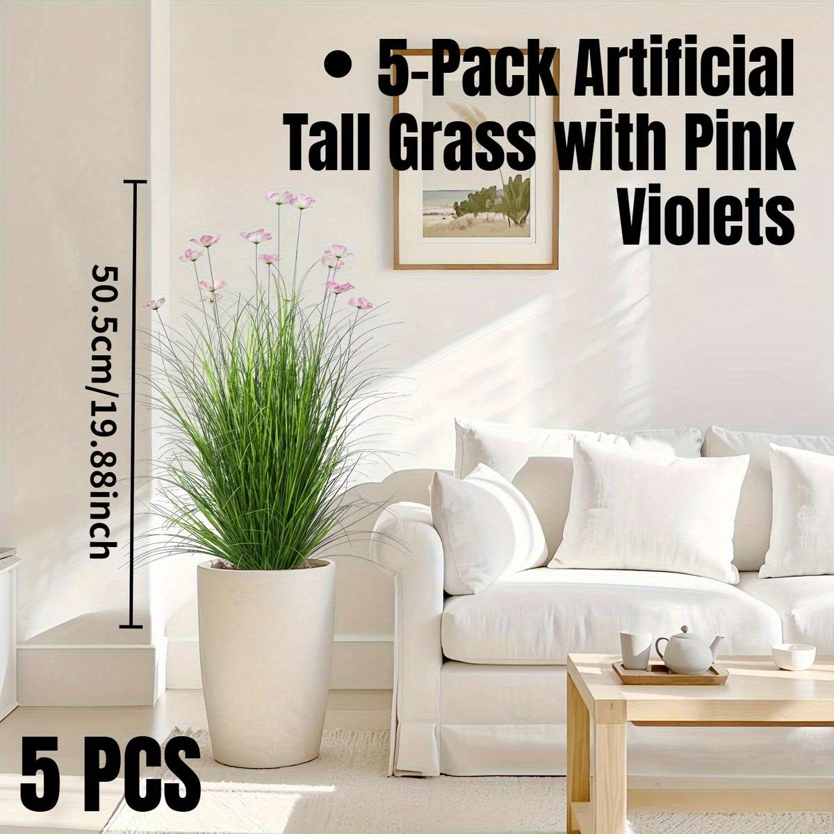Simulated Flower Style Modern Style Items5Pcssimulated Grass