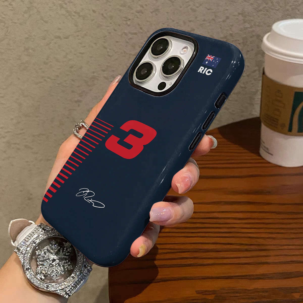 1Pc Mixed Color For iPhone 15 Pro Max Ultra Daniel Ricciardo F1 NO 3 Phone Case