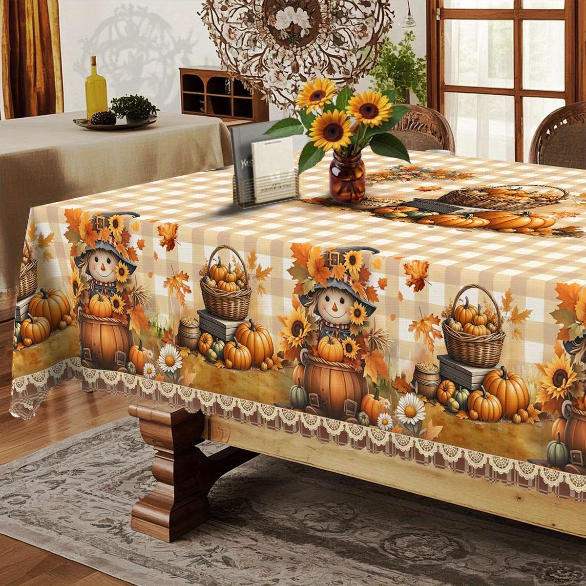 Halloween tablecloth decoration size Rectangle 152.4304.8cm