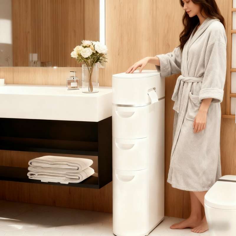 Bathroom Storage Rack Model 5 Layers  2 Teddy Bear Towels
