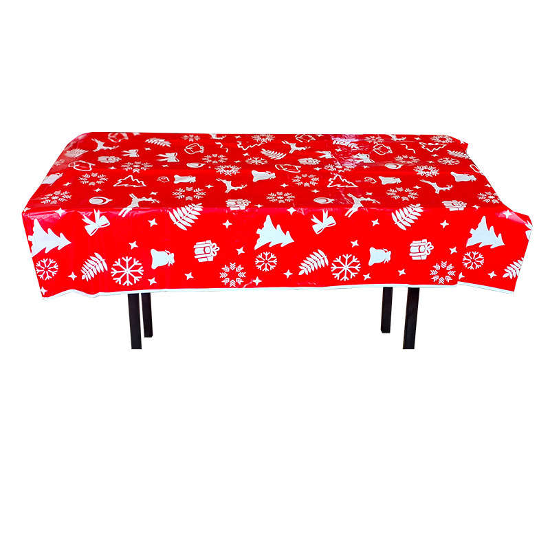 Christmas Tablecloth Color White Size 1X2.7