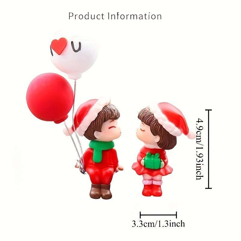 Car Interior Decor 2Pcsstyle Christmas Doll Balloon