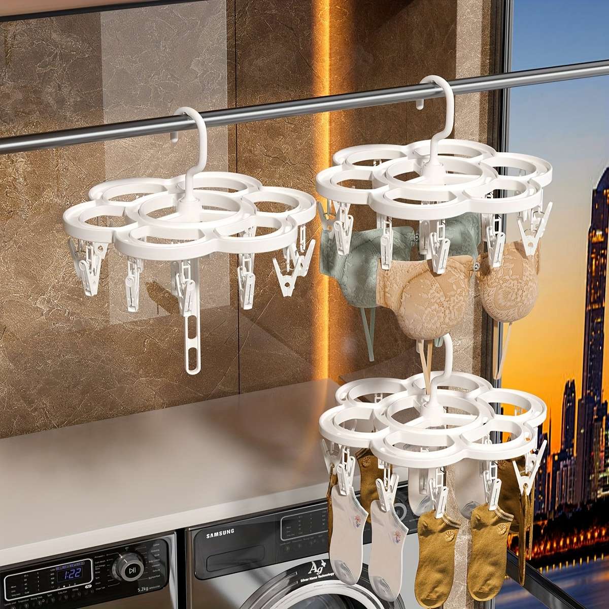 Clothes Rack Milk White Quantity 2Pcs