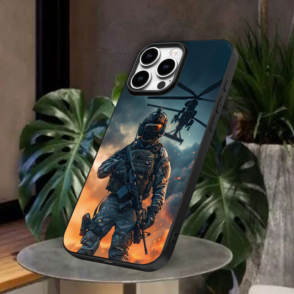 1Pc Black For iPhone 11 Cool Patterns Phone Case