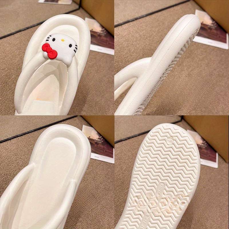 Ladies Summer Flip Flops White Uk 6