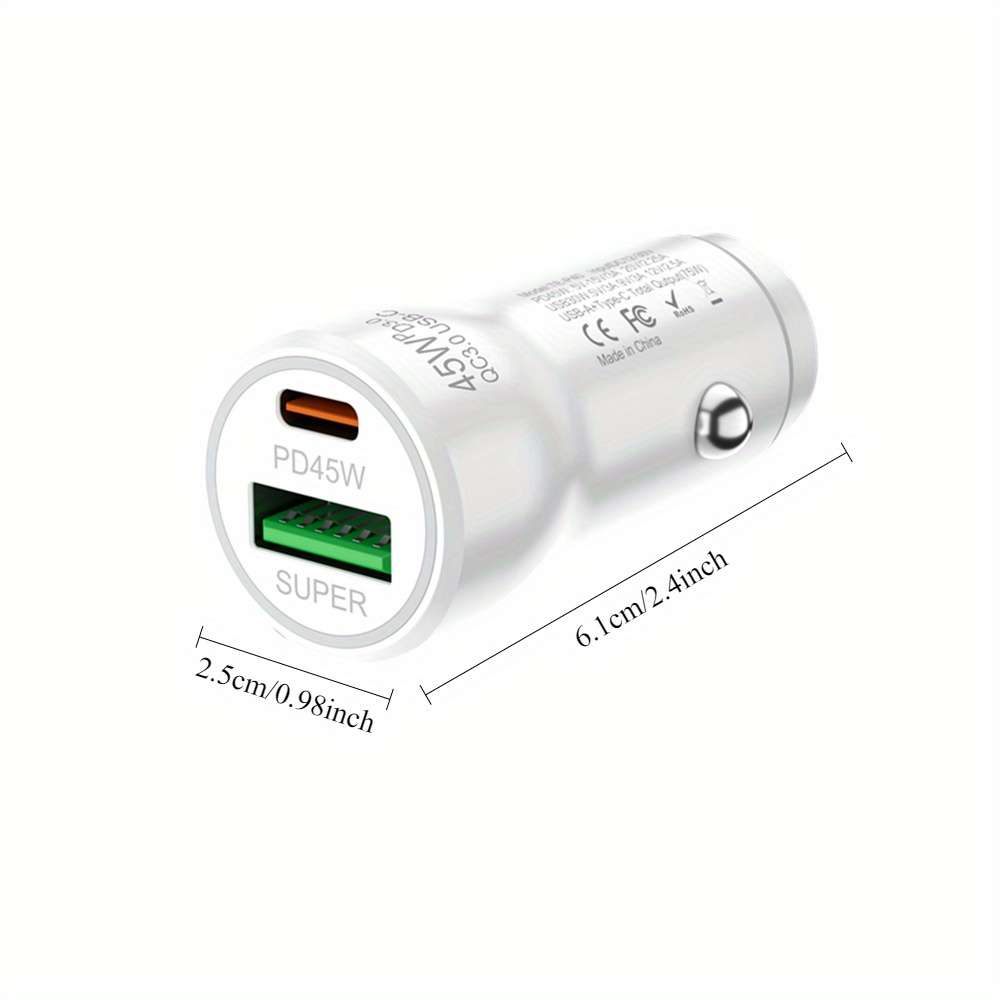 Charger Items 1Pc Car Charger Add 2Pcs 1M Cable