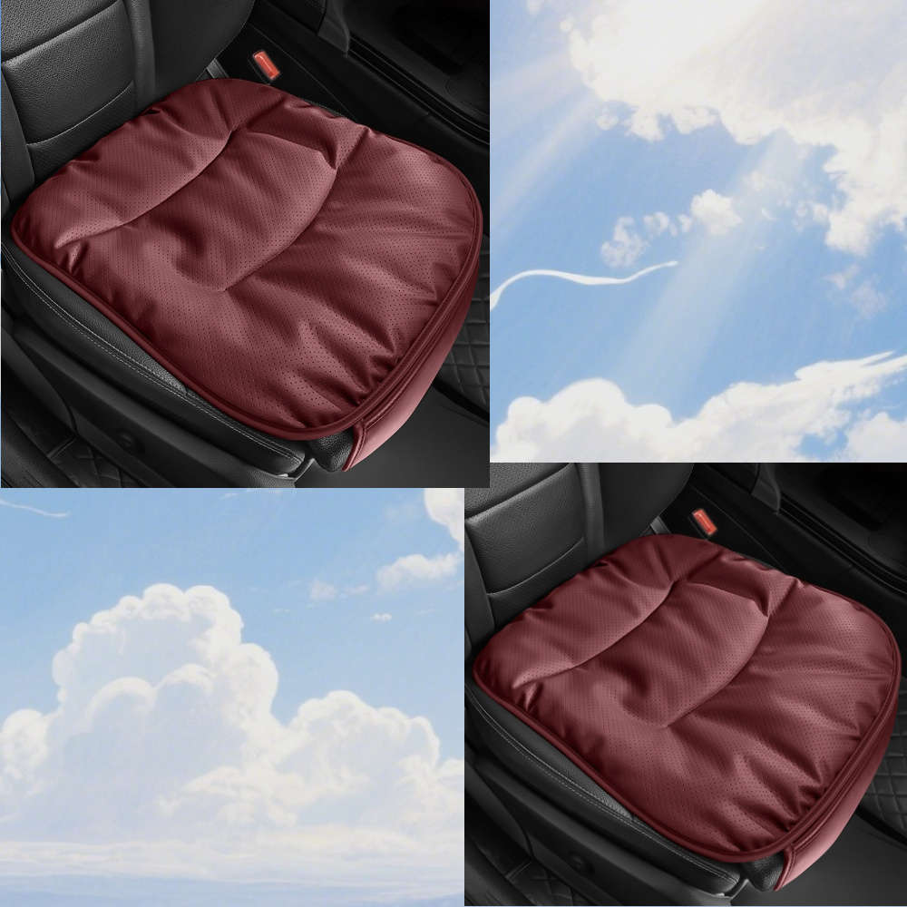 Car Seat Cushion Gray Quantity Square Mat*2