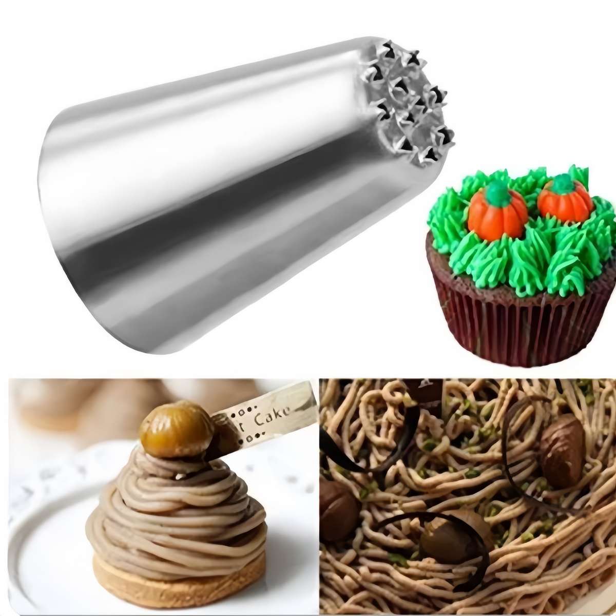 Piping Nozzle Items 3Pcs Cream Decorative Nozzle