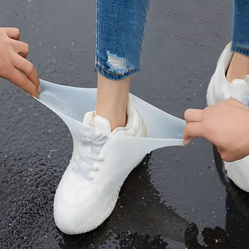 Raincoat White  Raincoat  Shoe Covers Size One Size Fits All