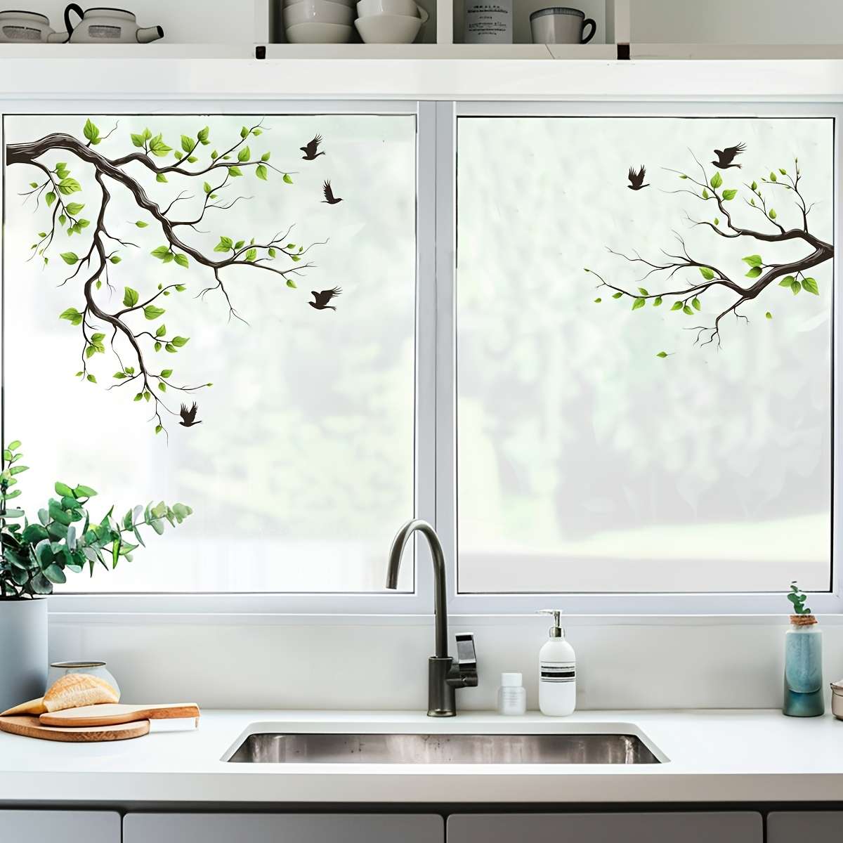Window Stickers Items Bird On Branch Sticker