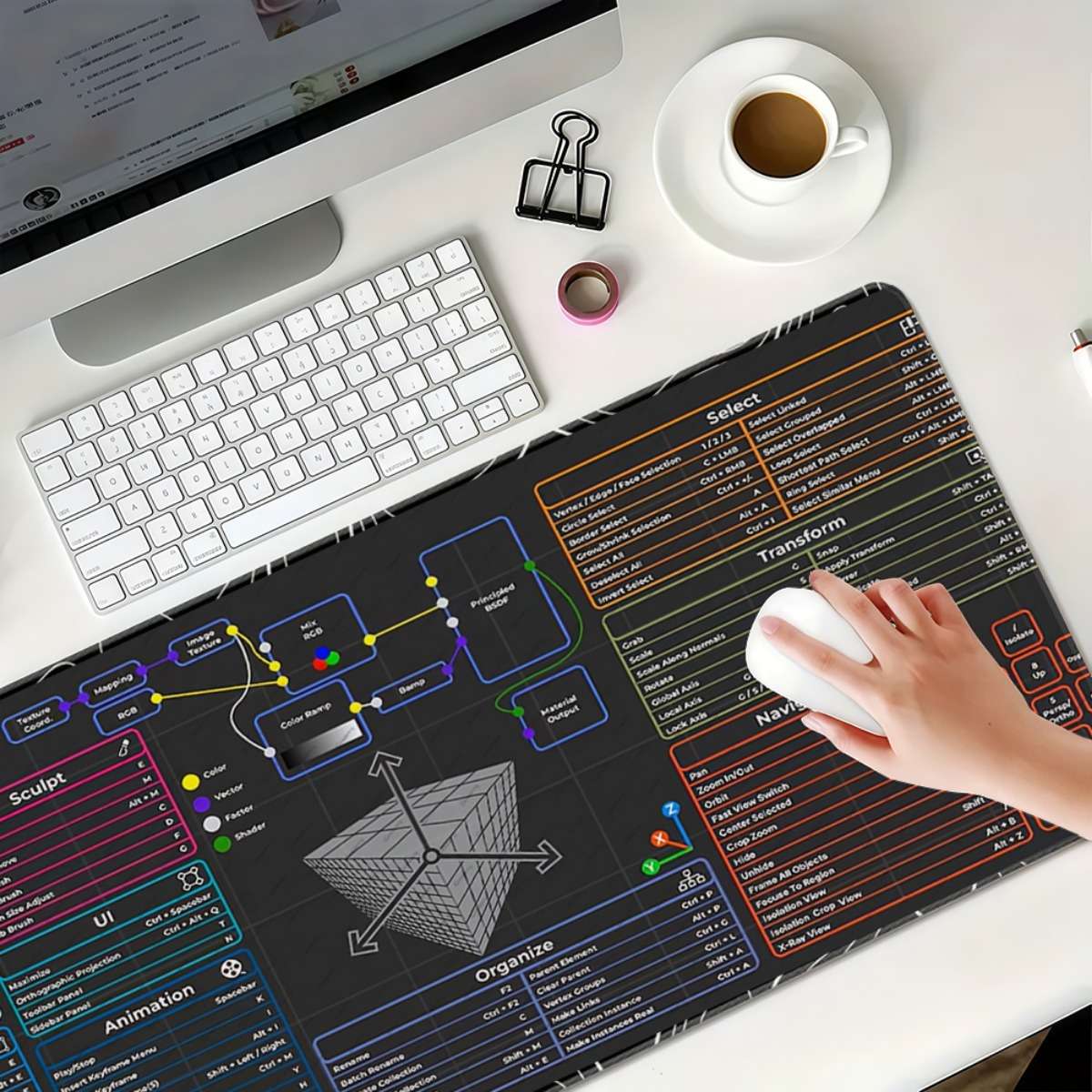 Mouse Pad Color 1Pc Size 15.8X35.43In