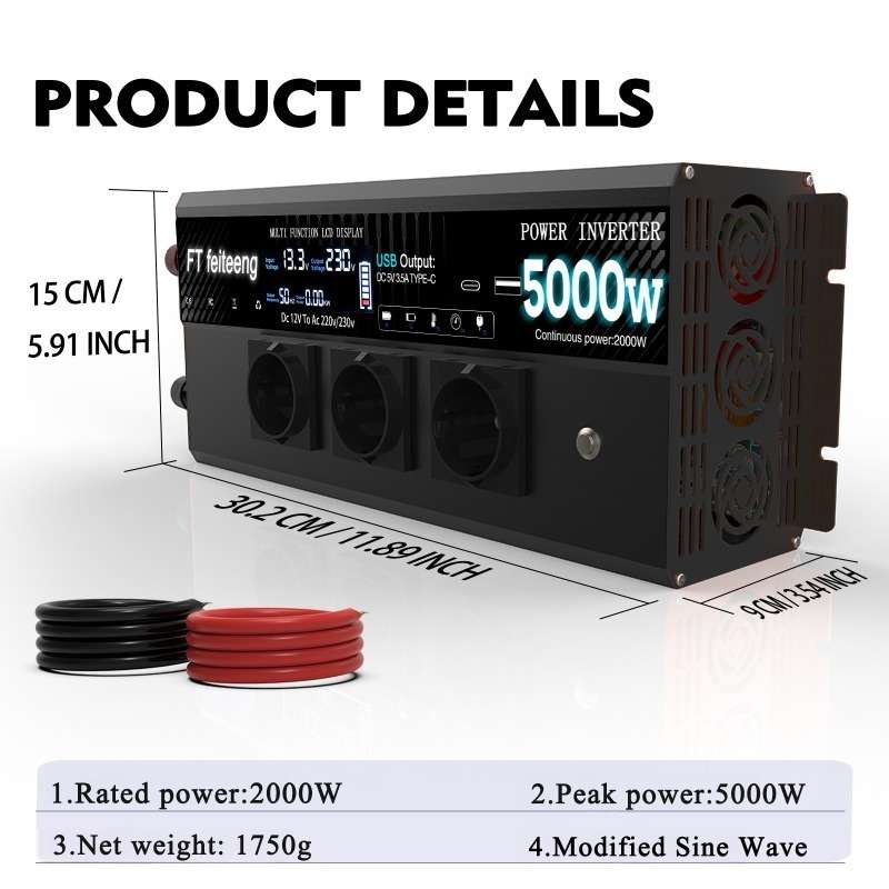 Inverter Model 12V220V 2000W