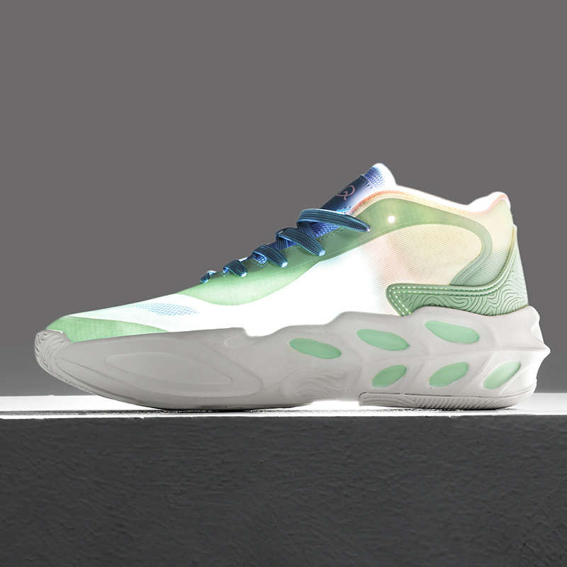 Sneakers White And Green Size Uk 7.5