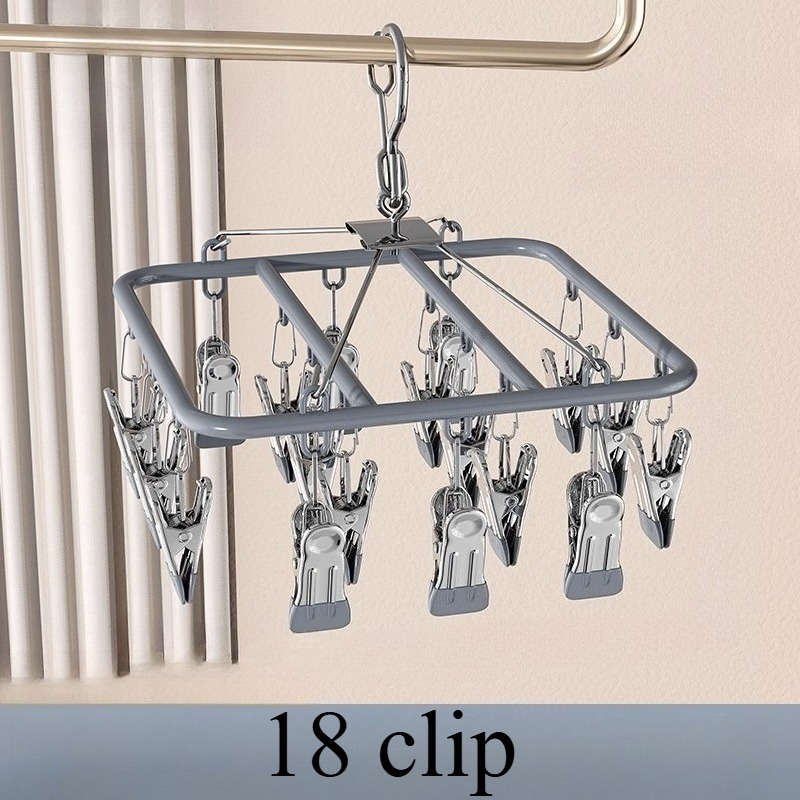 Clothes Rack 18 Clips White