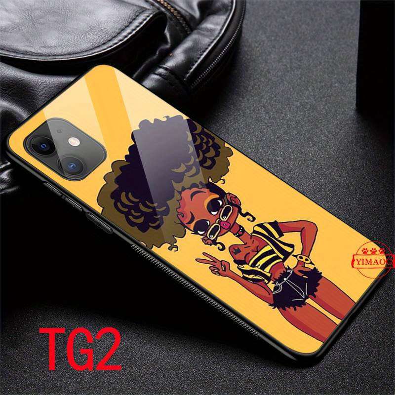 1Pc Mixed Color For iPhone 12 Pro African Girls Phone Case
