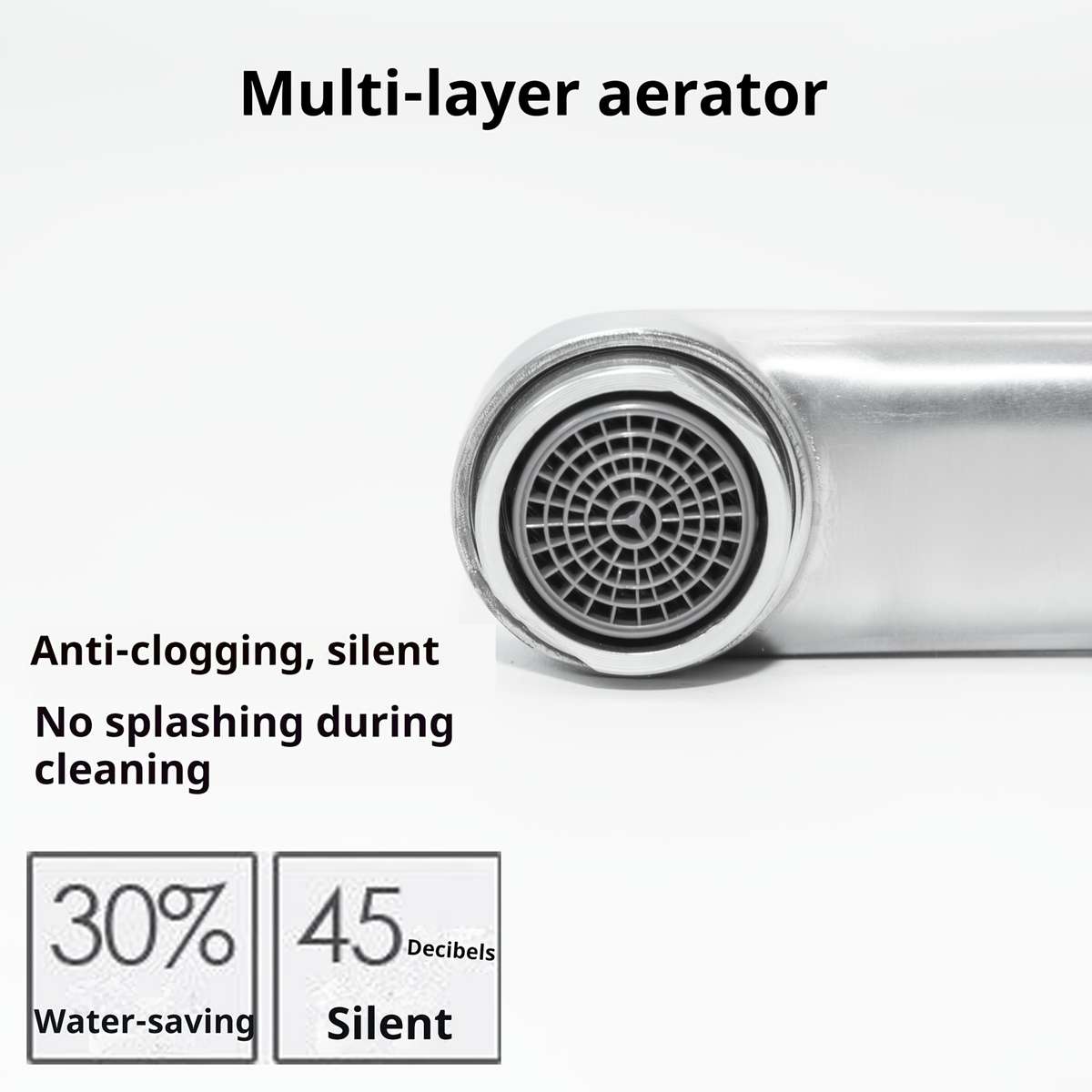 Faucet 7Pcs Set With 2 60Cm Pipes