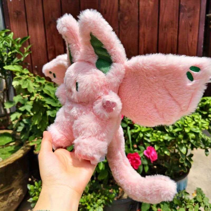 Plush Toyss color Pink Model Bat Flying Hare