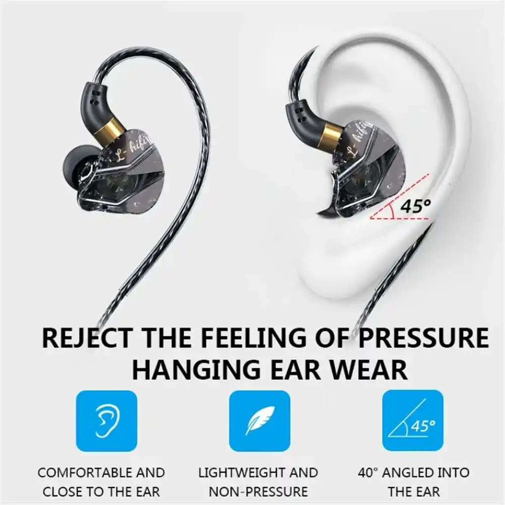Wired Headphones Black 3.5Mm