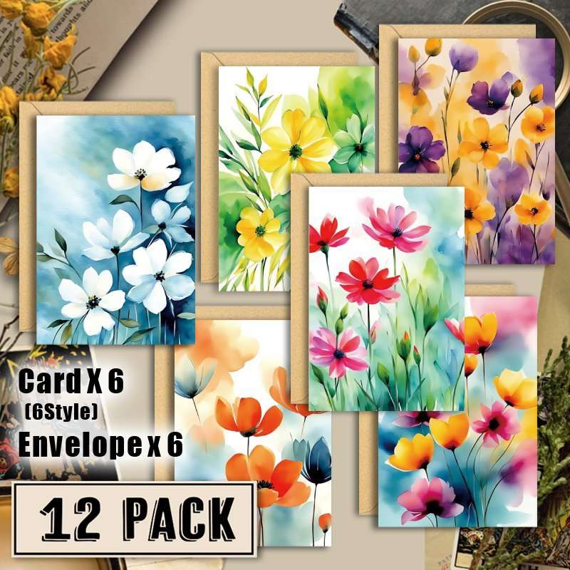 Greeting Cards Quantity 12 Pieces