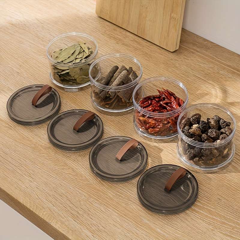 Sealed Jar Quantity 3Piece Set Round Handheld Spice Storage Box