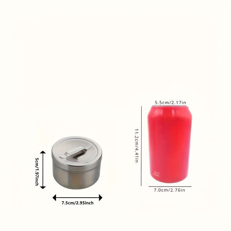 Antibacterial Box Stainless Steel Can 1Pc