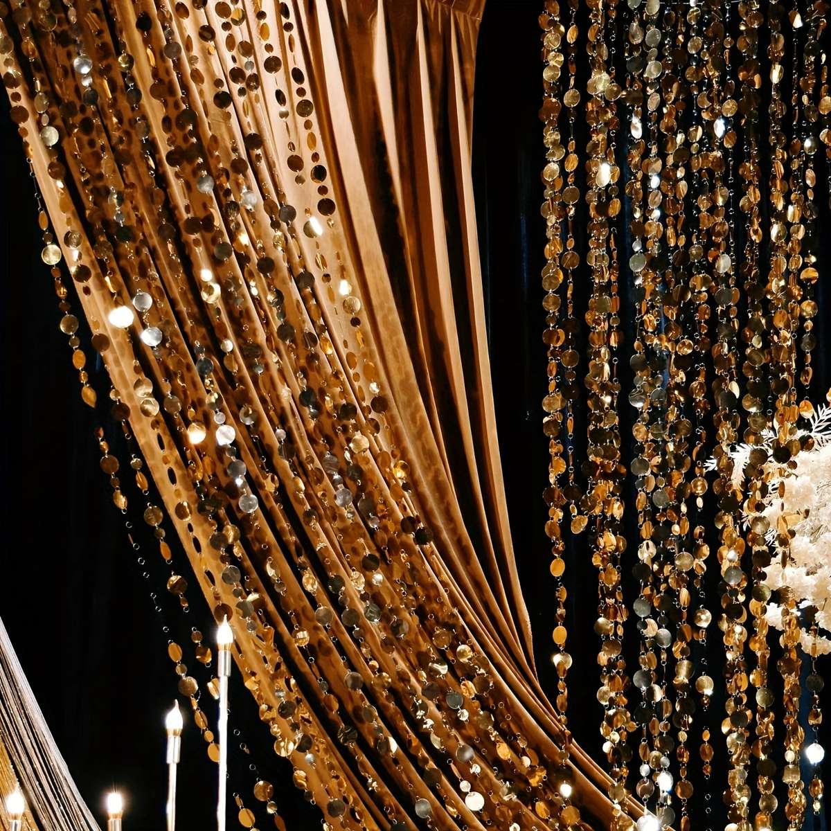 4Pcs Glossy Sturdy Handcrafted Extra Long Meter Golden For Birthday Backdrop
