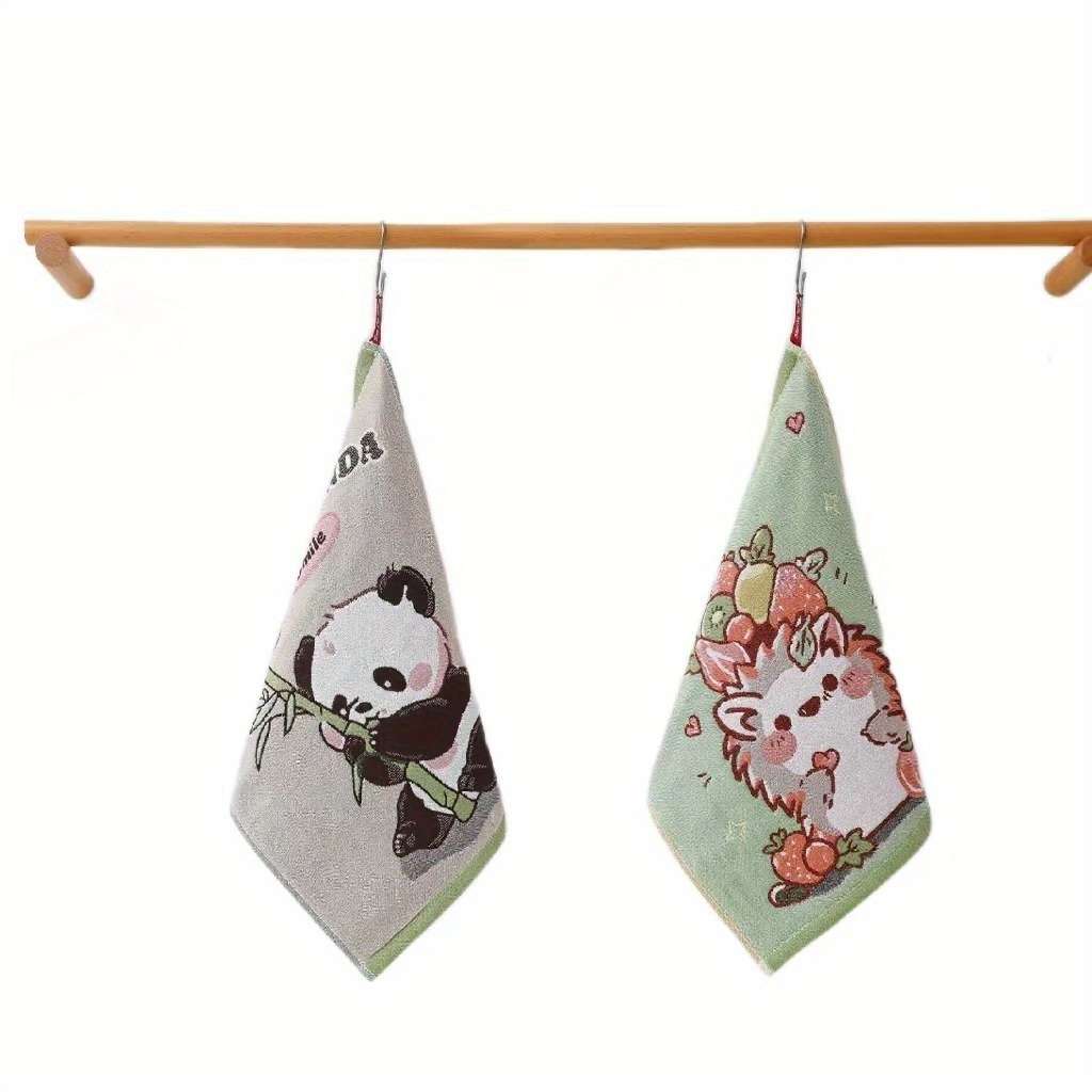 Towel Color 2Pcs Panda  Hedgehog