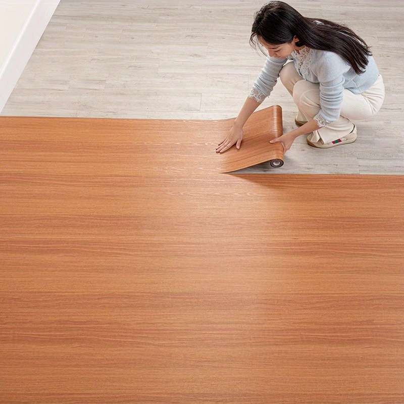 Self Adhesive Floor Stickers Deep Walnut 2 Rolls