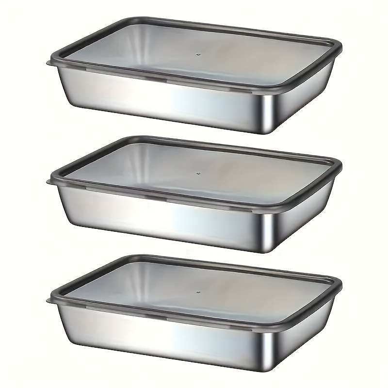 Antibacterial Box 3Pcs Container With Lid